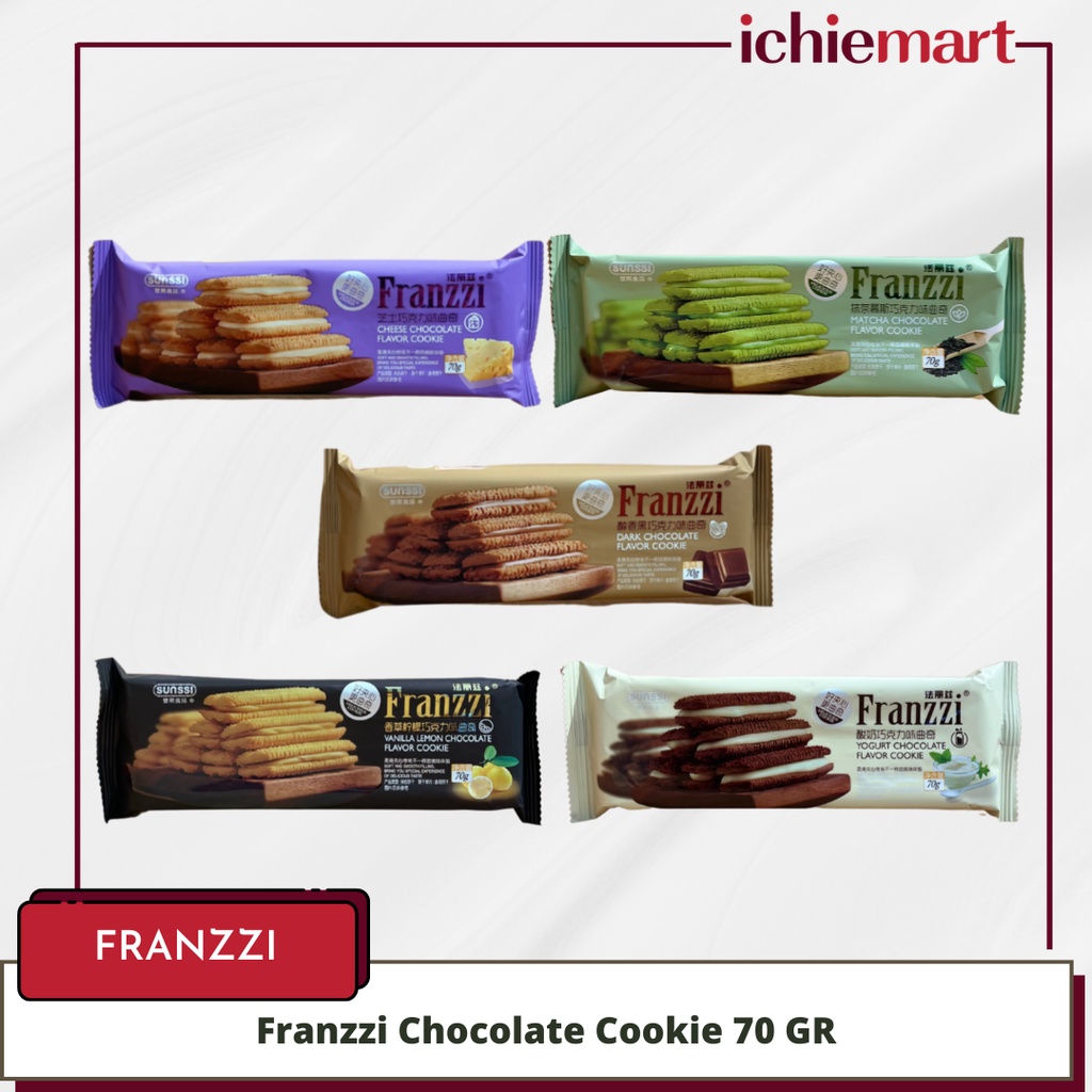 

Franzzi Chocolate Cookie Matcha / Cheese / Dark / Yogurt / Vanilla Lemon 70 GR