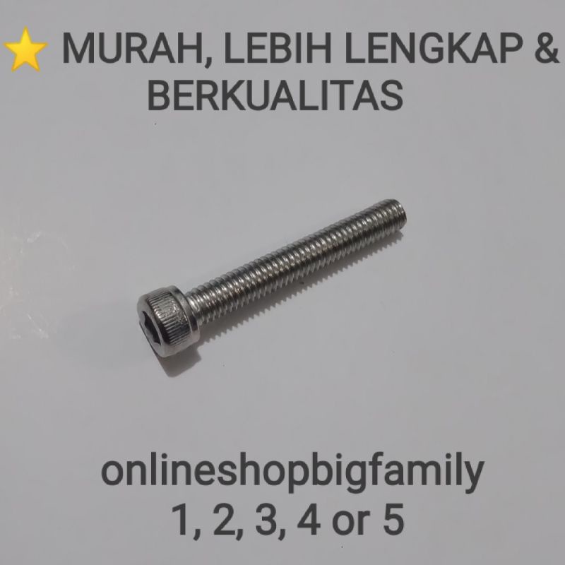 BAUT L STAINLESS M6x40 (DRAT 10, PANJANG 40 CM)