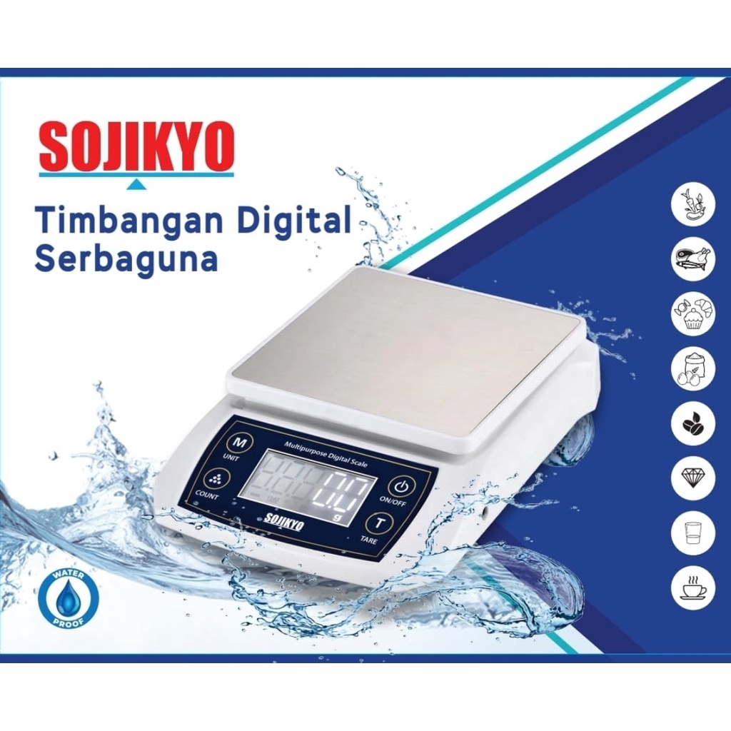 Jual Timbangan Digital Serbaguna 5 kg Waterproof Sojikyo | Shopee Indonesia