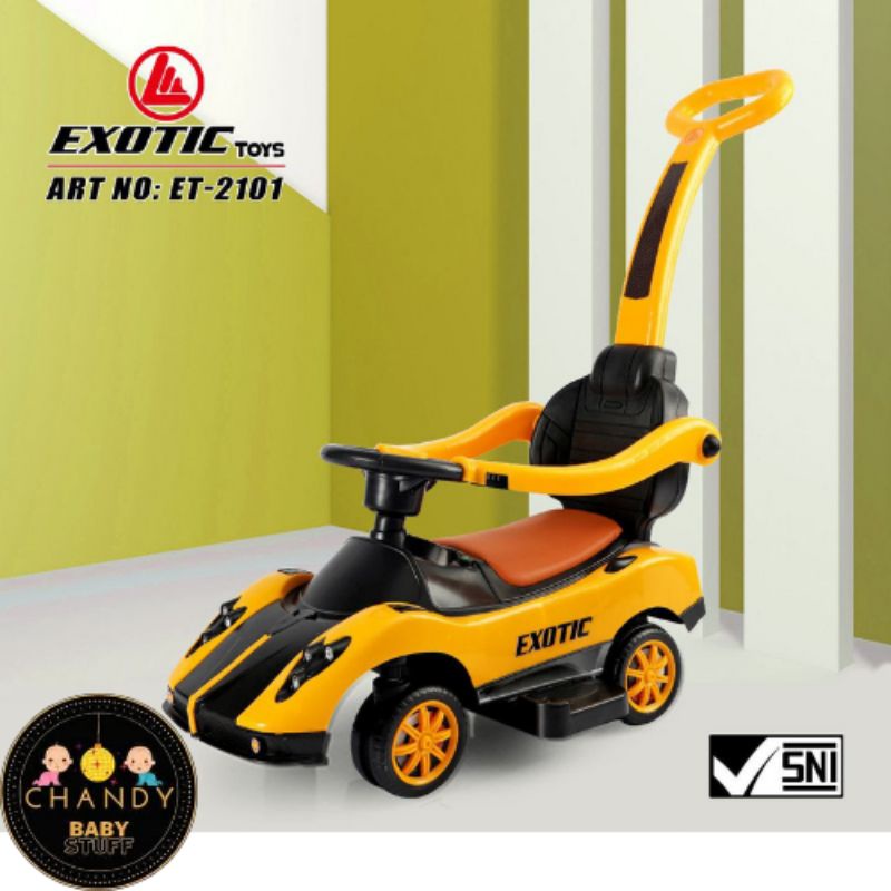 MOBIL MOBILAN TOLOCAR ANAK ET 2101 EXOTIC (RODA BISA BER PUTAR 360°, JOK KULIT, MUSIK DAN LAMPU)