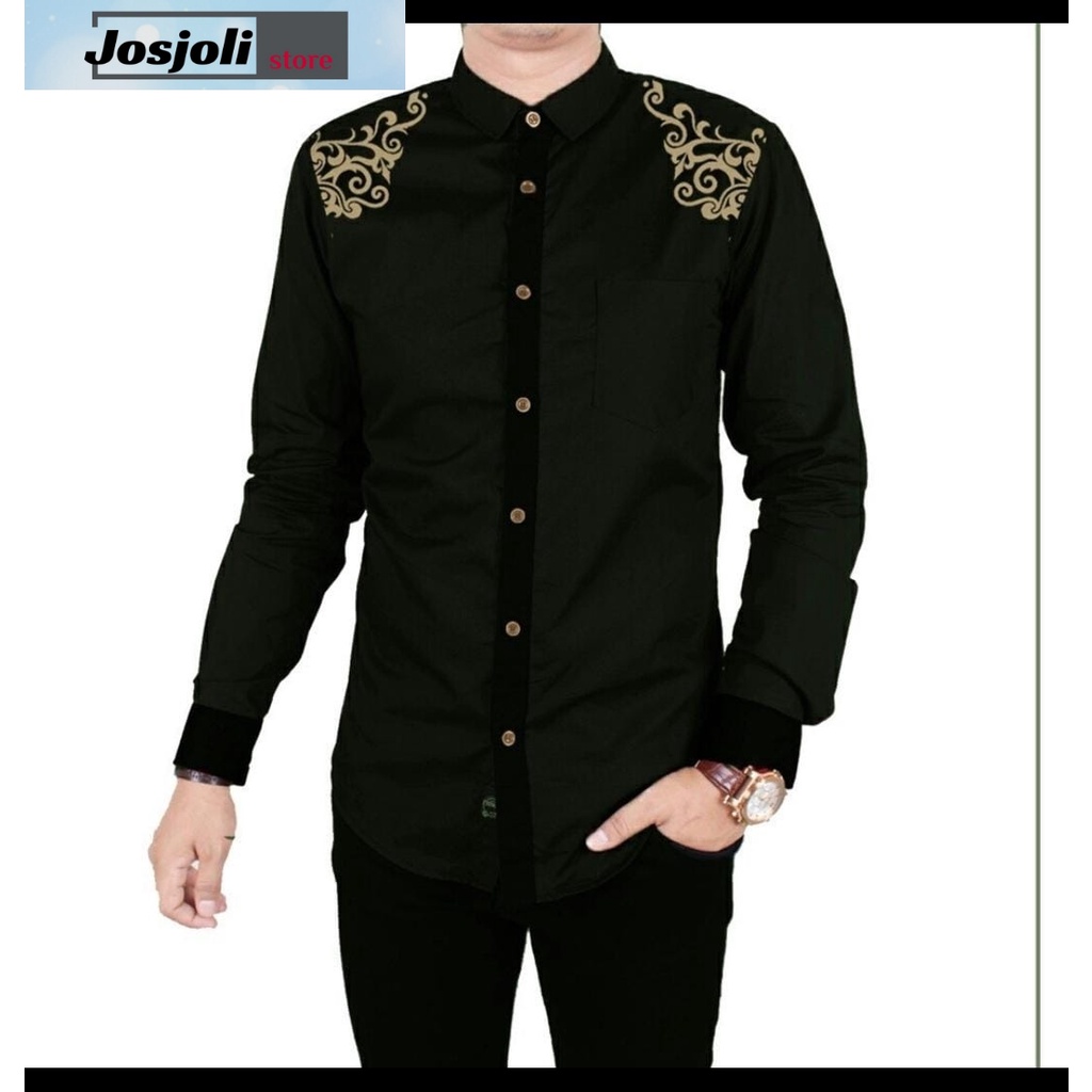 JOSJOLI_STORE/Kemeja JONY Strech/Kemeja Pria Dewasa Lengan Panjang/Size L,XL,XXL