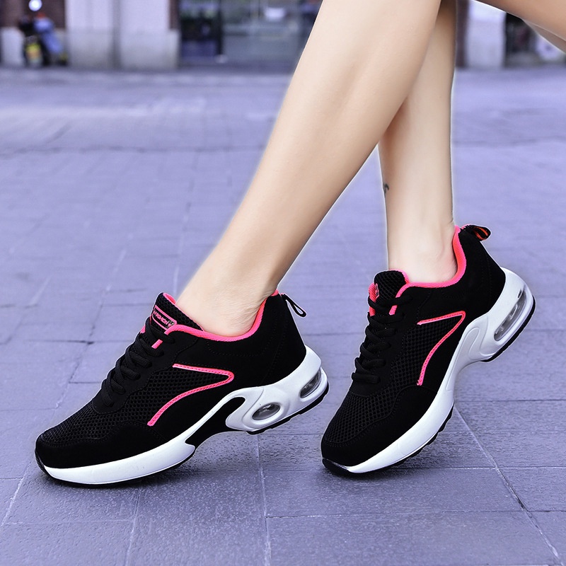 GROSIRTAS LV0209 Sepatu Sneakers Wanita/Sepatu Hitam Running List Import