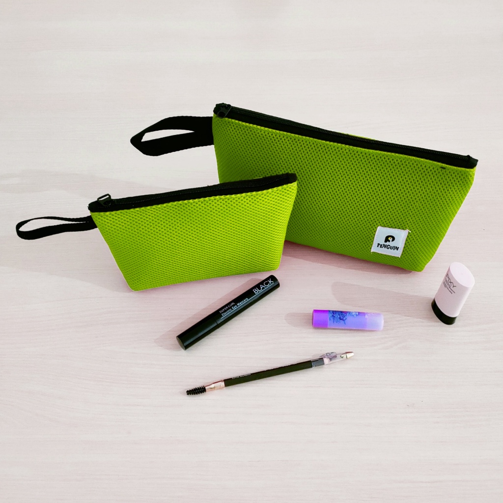 1 SET Tas Komestik Penguin Terbaru - Pouch Oraganizer Travel Bag - Hijau