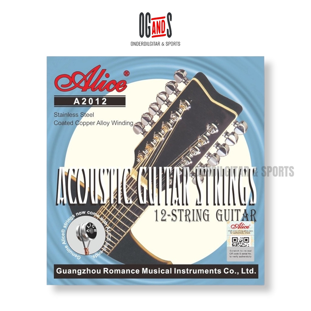 Senar Gitar Akustik String 12 Senar Alice A2012 12 Strings