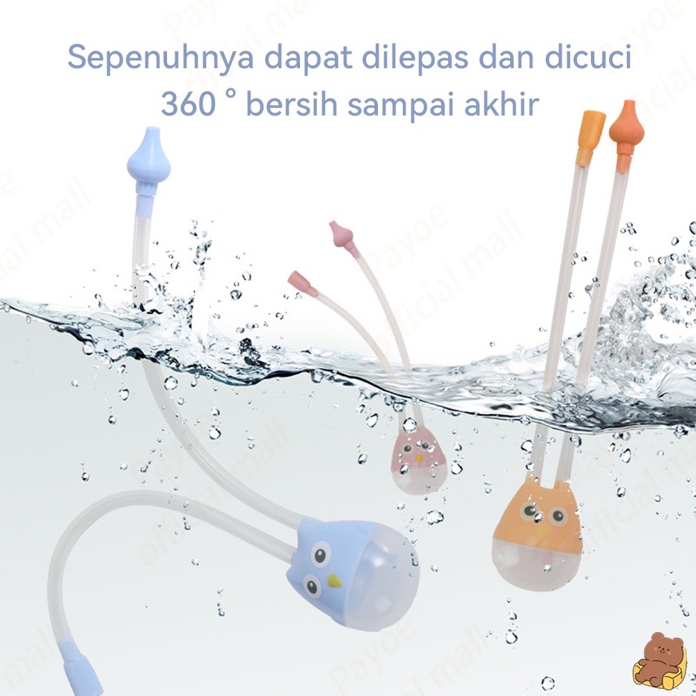 Nasal Aspirator Alat Penyedot Ingus Bayi Karakter Burung Hantu | Selang Silicone Pembersih Hidung | Sedotan Ingus Nasal Motif Owl Baby (BIC)