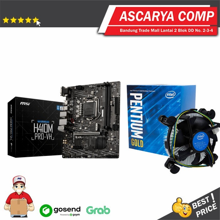 Processor Bundle - Processor Intel Pentium Gold G6400 + Msi H410M Pro Vh Lga1200