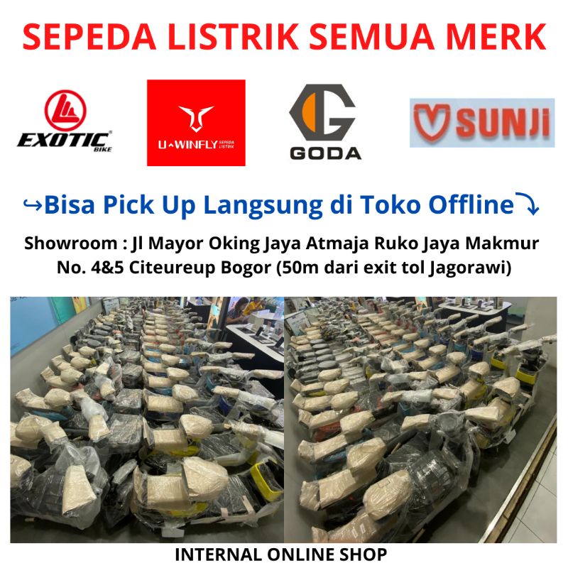 Sepeda Listrik TERSEDIA SEMUA MERK Garansi Resmi