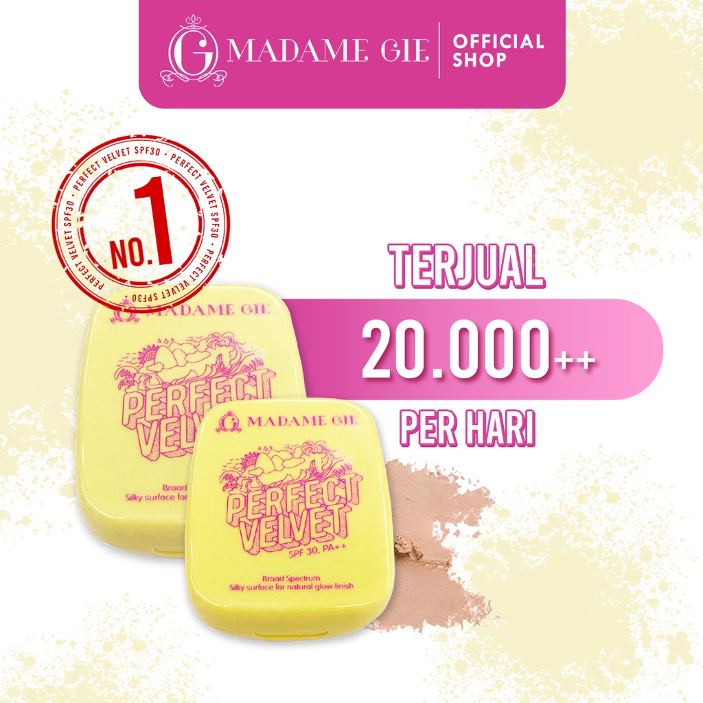 Madame Gie Perfect Velvet SPF 30PA++ Two Way Cake Bedak padat ✅ BPOM