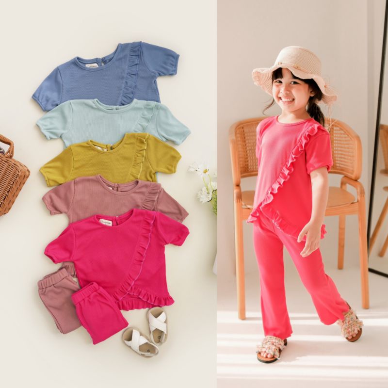 Hi Lubna - Ruffle Set Kalunaku | Setelan Anak Perempuan 1-6Tahun