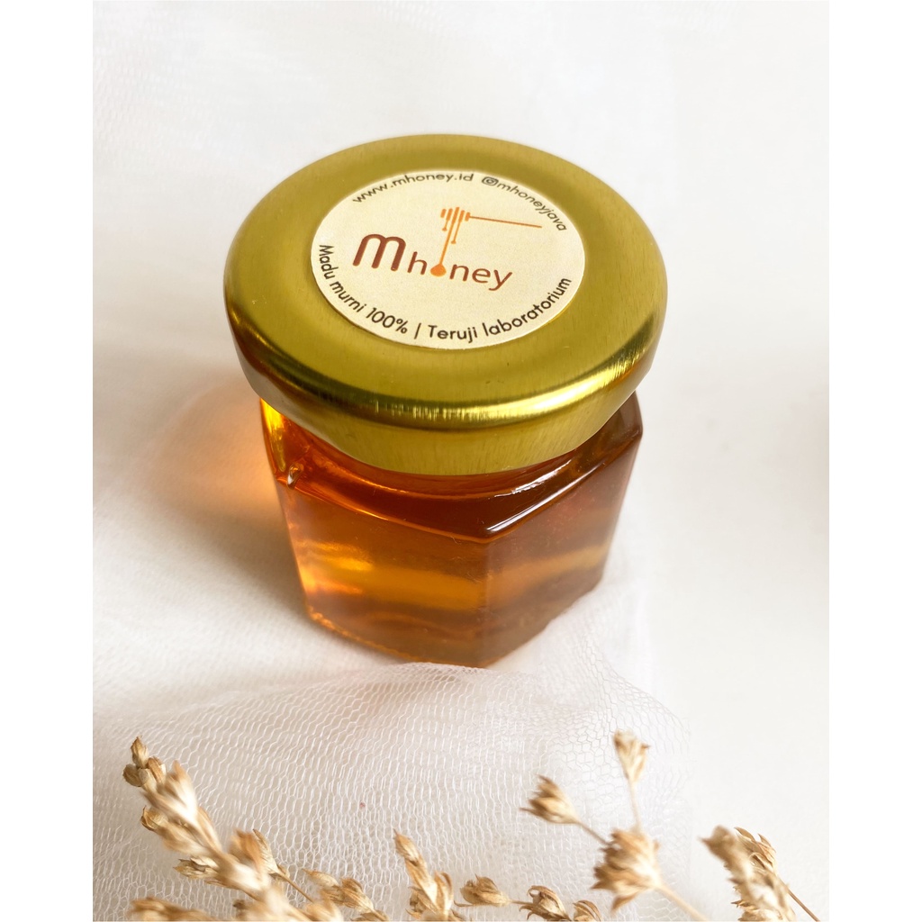 

Souvenir Pernikahan Madu Asli Murni nektar bunga liar/Multiflora 50 Gram