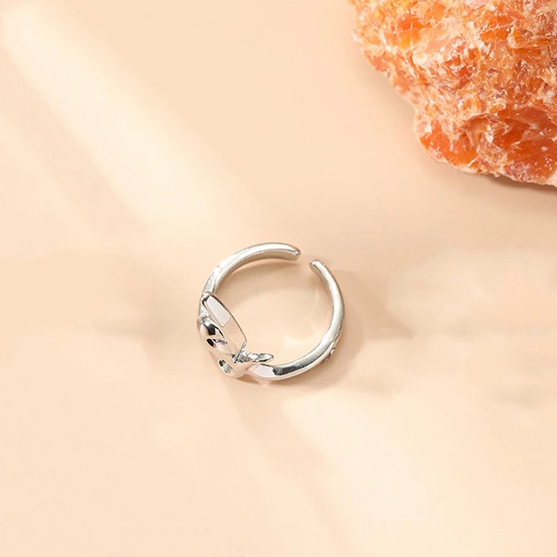 3pcs/set Cincin Ujung Jari Tidak Teratur Untuk Wanita Membuka Cincin Jari Cincin Sederhana Warna Perak Kuku Set Pesona Hadiah Perhiasan Pesta