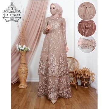 Maxi Dress Gamis Tulle Terbaru Gamis Tingkat Malaysia Gamis Brukat Baju Pesta Terbaru Gamis Pesta Ga
