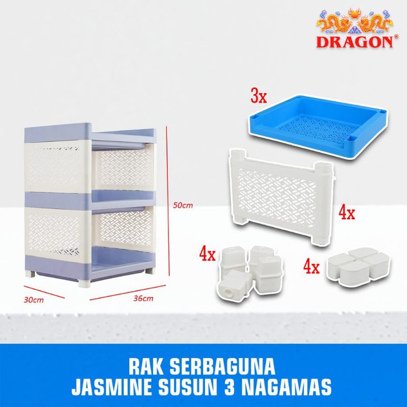 Rak Serbaguna Jasmine Susun 3 Nagamas