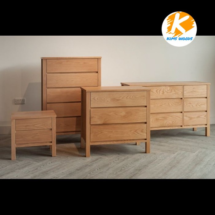 Laci Drawer Cabinet Kayu Mahoni Natural