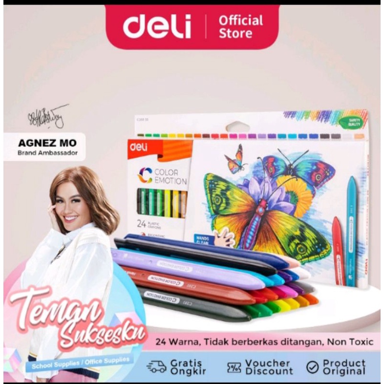 

DELI KRAYON AJAIB 24 WARNA/DELI KRAYON ANTI LUNTUR ANTI AIR ANTI KOTOR