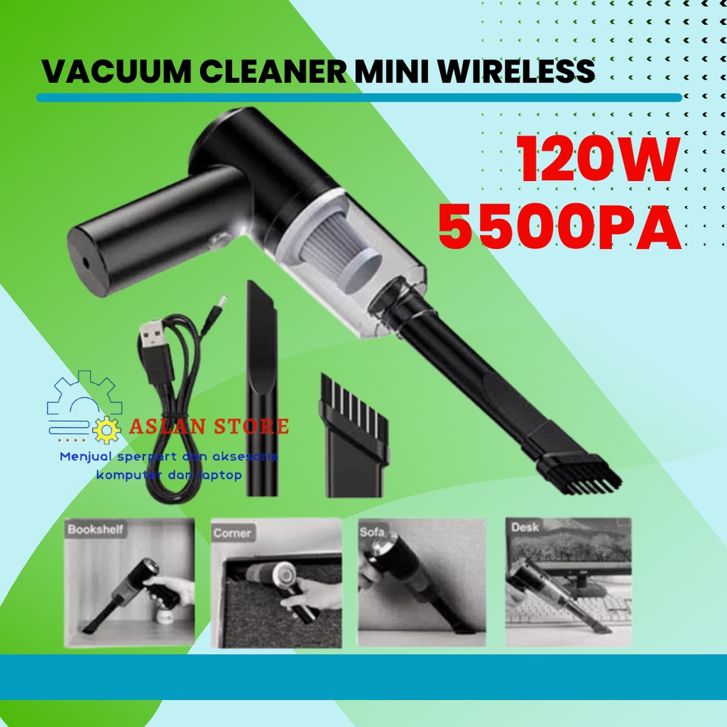 Vacuum Cleaner mini Portable Cordless Wireless Vacum 2in1 LED Light Vacum Cleaner Wireless Portable Mini Vakuum Penghisap Debu vakum cordless murah