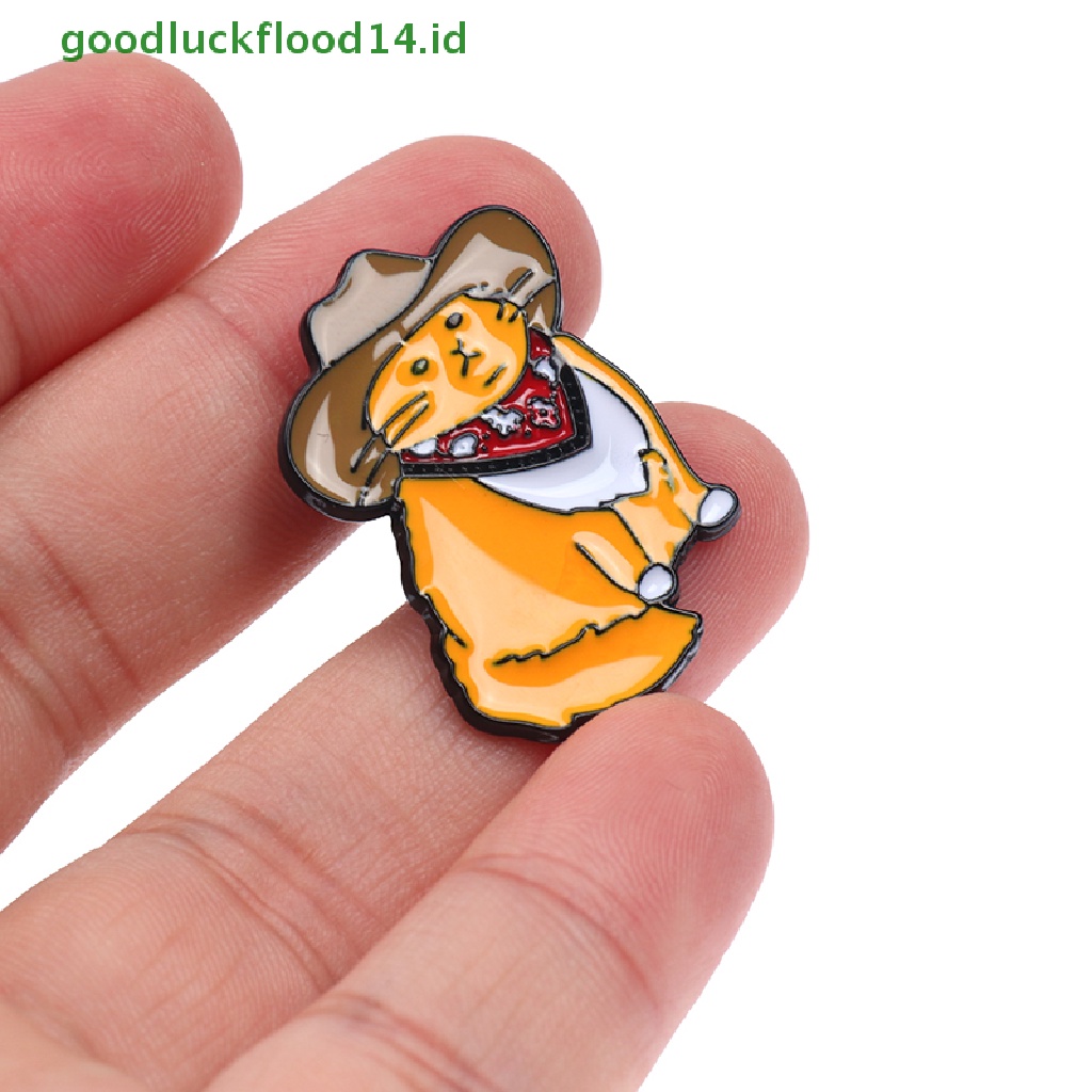 [GOOGFOUR] Koboi Kucing Enamel Pin Hewan Lucu Bros Baju Kerah Tas Lucu Lencana Bros [TOP]