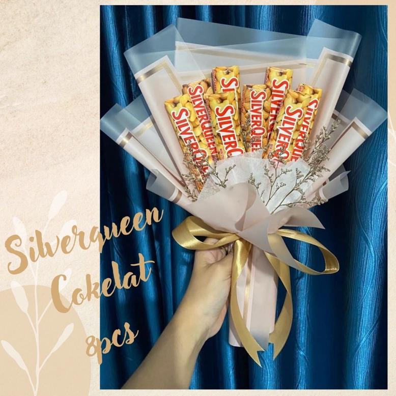 

[NG7] Buket Cokelat silverqueen || buket bunga || buket mawar || buket snack // silverqueen 66