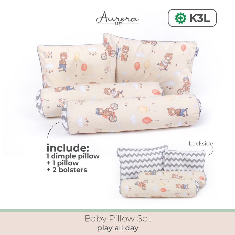 Sumimo Aurora Baby Pillow SET / Bantal Guling Set Aurora Lengkap / Bantal Bayi Anak 0-3 Tahun