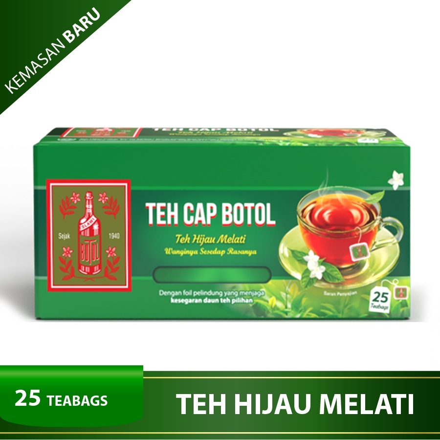 ★ BB ★ Teh Celup Cap Botol Hijau Aroma Melati 25 Bags -Tea Bag