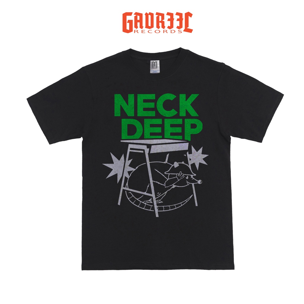 Kaos Band NECK DEEP Mouse Tshirt Band Merchandise Pop punk