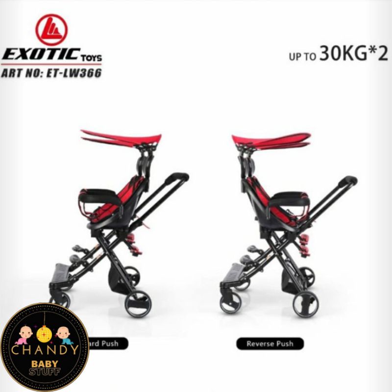 STROLLER BABY KEMBAR / TWIN EXOTIC LW 366 ( BISA HADAP DEPAN BELAKANG )