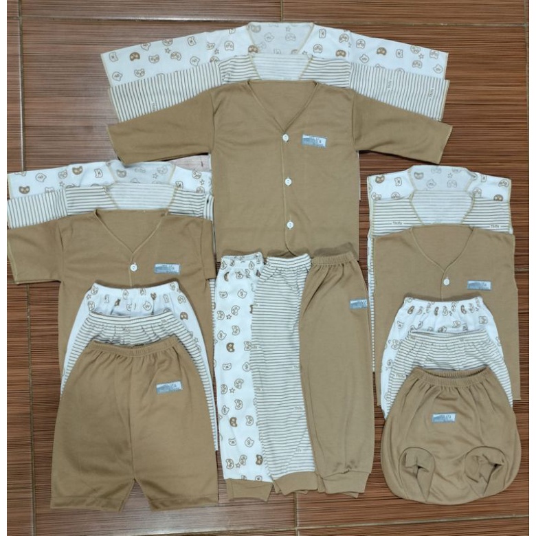 SNI Paket Hemat 18 Pcs Set Baju Bayi Brojol Bahan Adem Lembut Rekomendasi Usia 0-3 Bulan Newborn