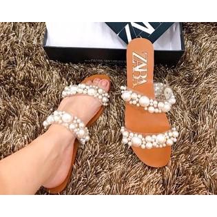 ZR Pearl Flat Double Strap Sandal 0205