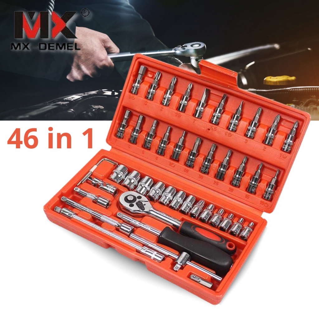 MX DEMEL Obeng Set Reparasi Service Mobil 46 in 1 D022