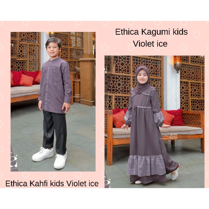 Koko Ethica Anak Lengan Panjang Violet Ice Gamis anak