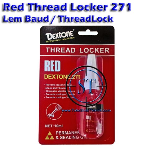 Dextone Red Thread Locker 271 Lem Baud / ThreadLock High Strength Locking