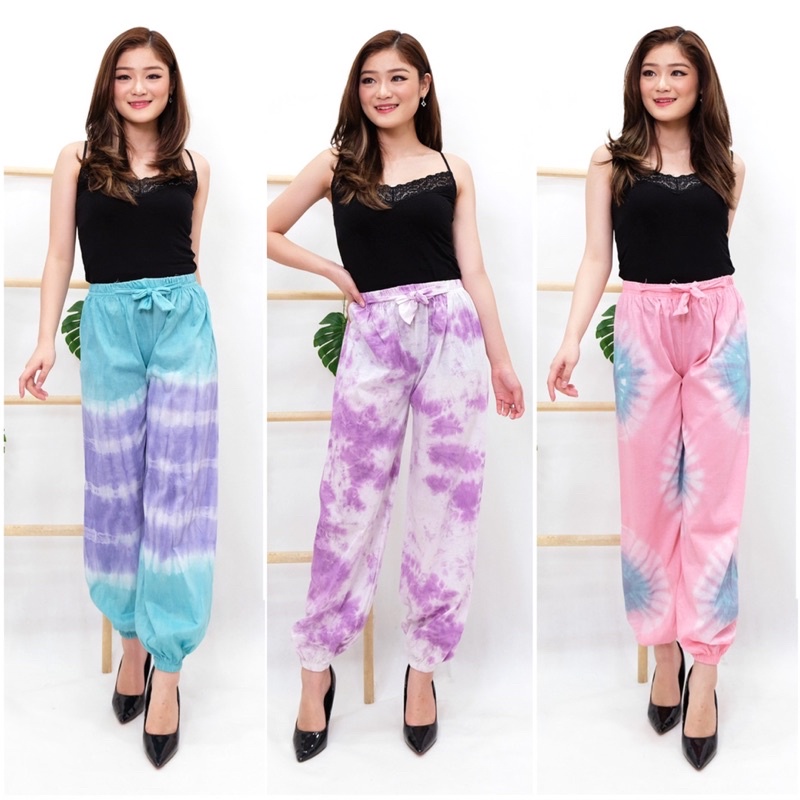 CELANA JOGGER LAVISSA | BAGGY PANTS TIE DYE PELANGI | KAOS COTTON PREMIUM QUALITY
