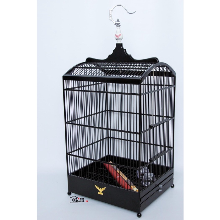 Kandang Burung Sangkar Kandang Burung Kotak No 1 & No 2 Radja Hitam Coklat Original