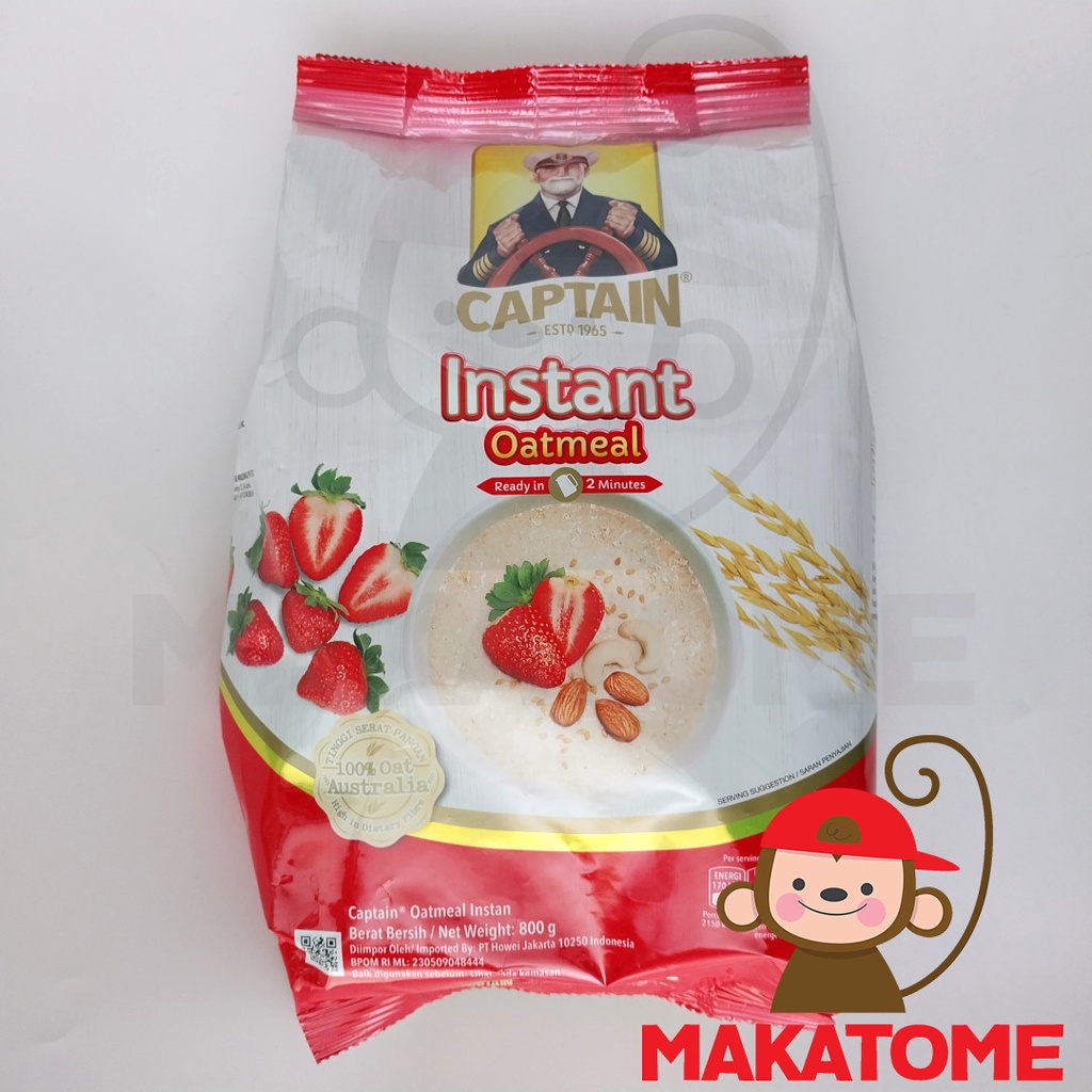 

Captain Oats Oat Instant 800g oatmeal meal 800gr 800 g gr instan