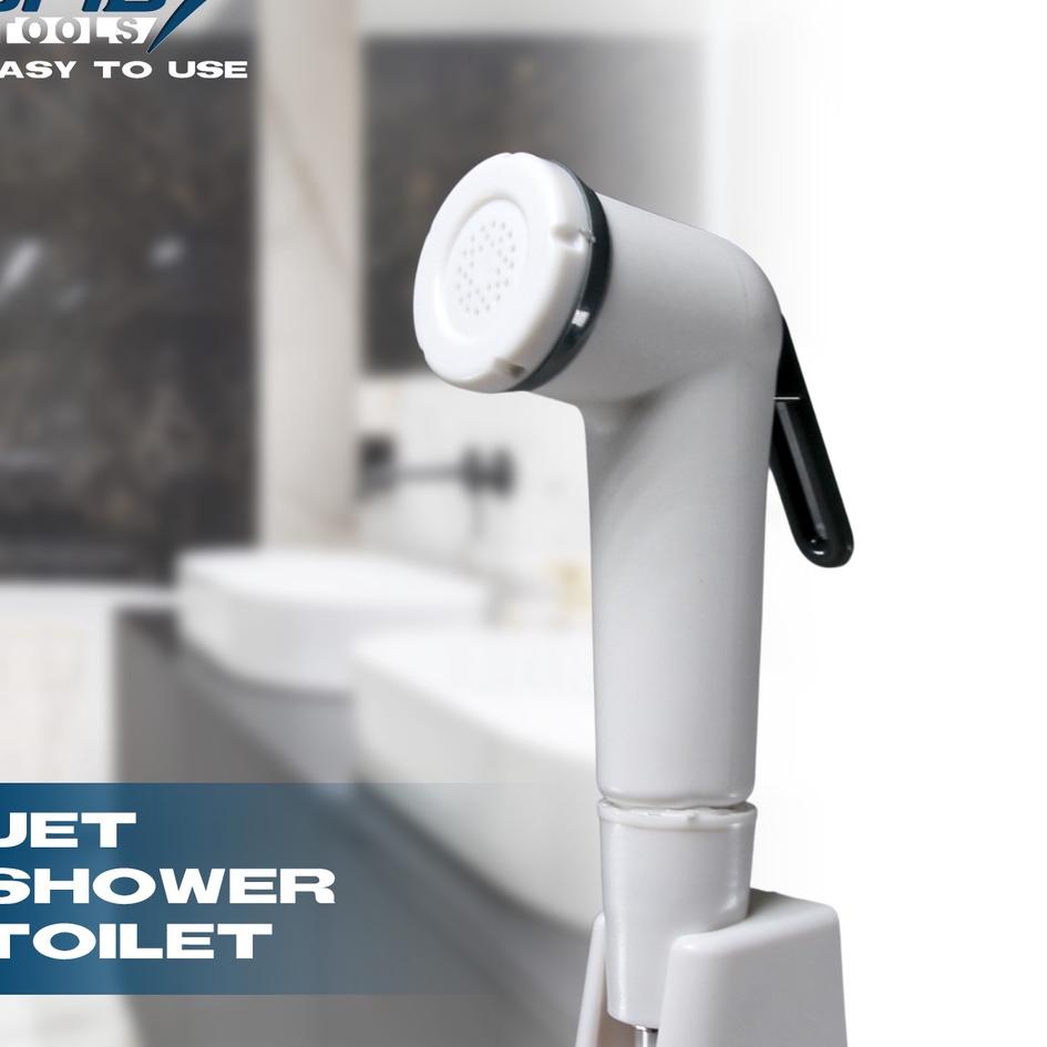 Extra promo Pp6P0 SPIDY Jet Sower Toilet Putih 1M Set Bilet Kloset Bidet Shower Cebok Semprotan Air WC Duduk