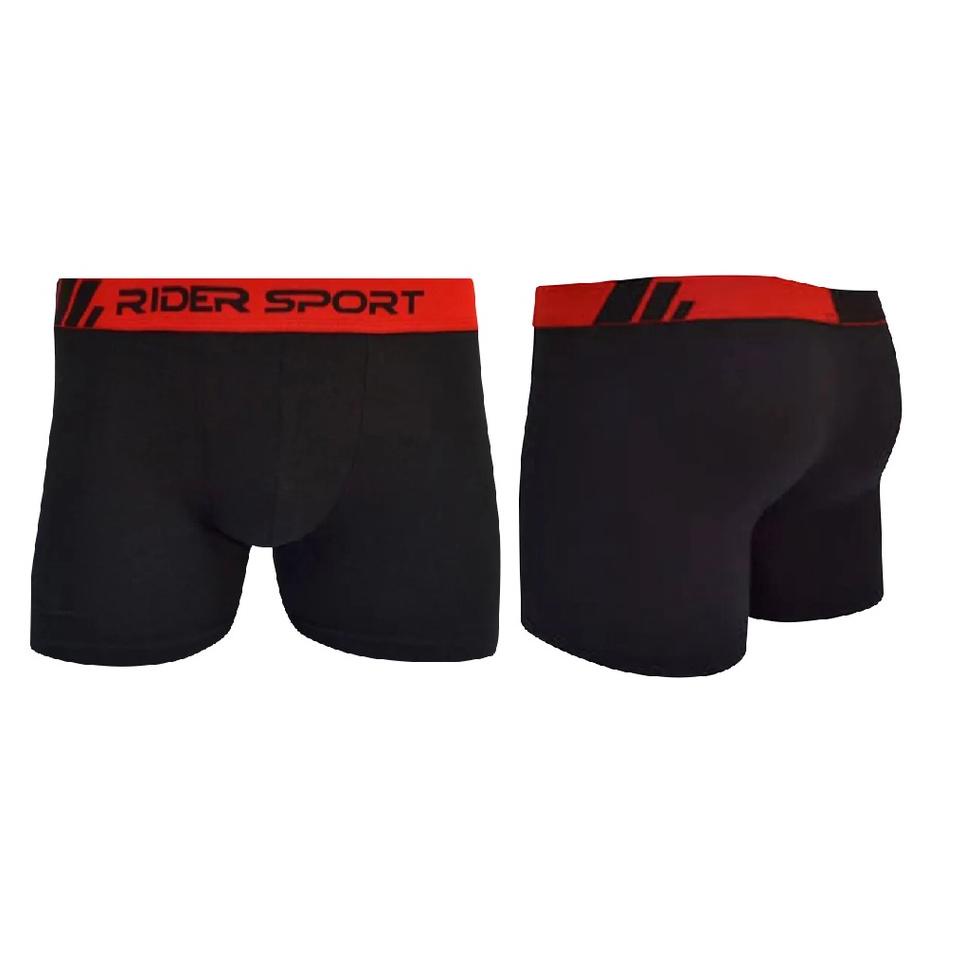 Best.. Celana Dalam Pria Boxer - RIDER Sport 763B - Hitam / Abu Polos 96