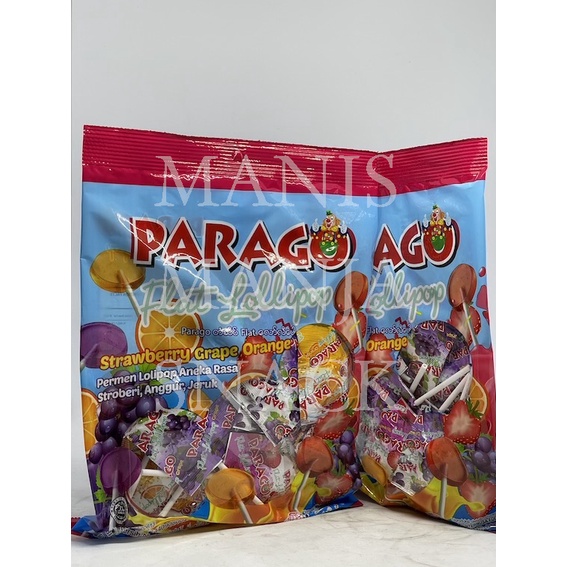 

Permen Parago Flat Lollipop Candy Loli Buah Aneka Rasamn(pak / pack / sak) isi 25pcs x 6gr