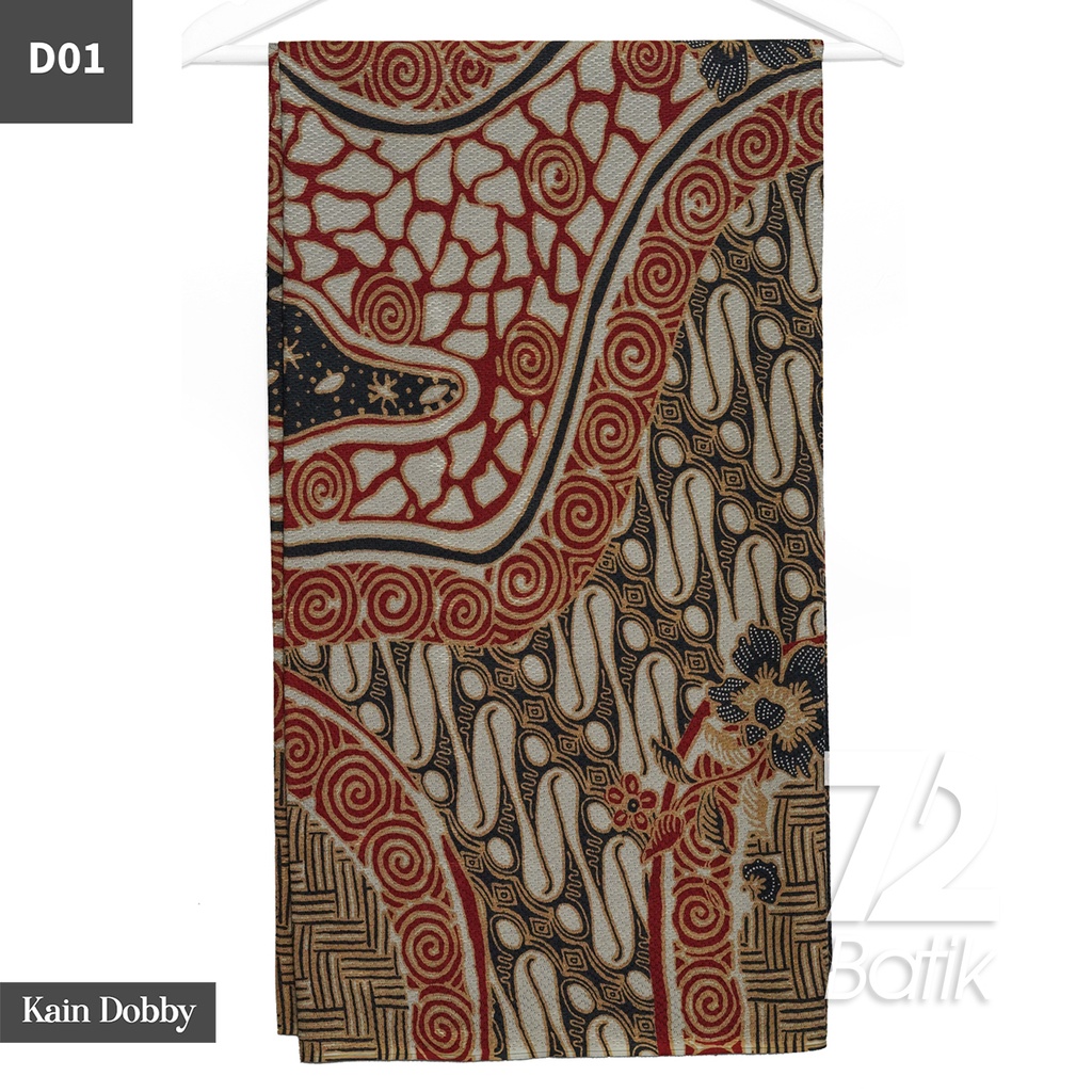 KAIN BATIK PREMIUM Dobby Motif Parang Roll Merah Maroon 722779 Cap 72 Jarik Jarit Samping Kebat Panjang Batik Dobby Modern Premium Bahan Seragam Batik Pernikahan Kantor Keluarga Murah Kamen Jadi Batik Bali Lembaran