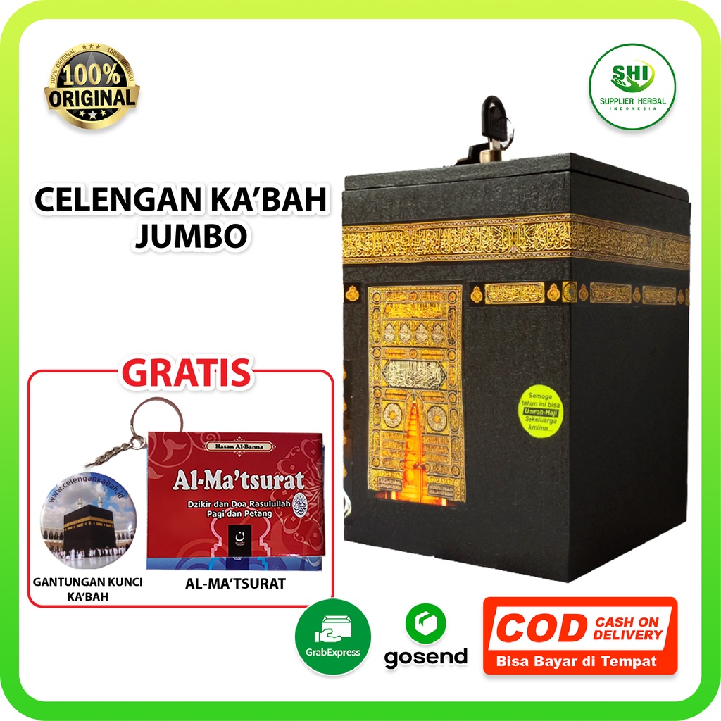Celengan Ka Bah Jumbo Kunci Free Gantungan Kunci | Celengan Kabah Jumbo Kunci 15x15 | Celengan Kakba