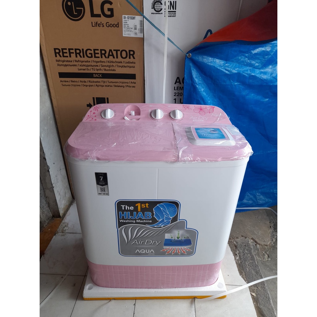 Mesin cuci aqua QW-761XT 2 tabung 7 kg 130 watt