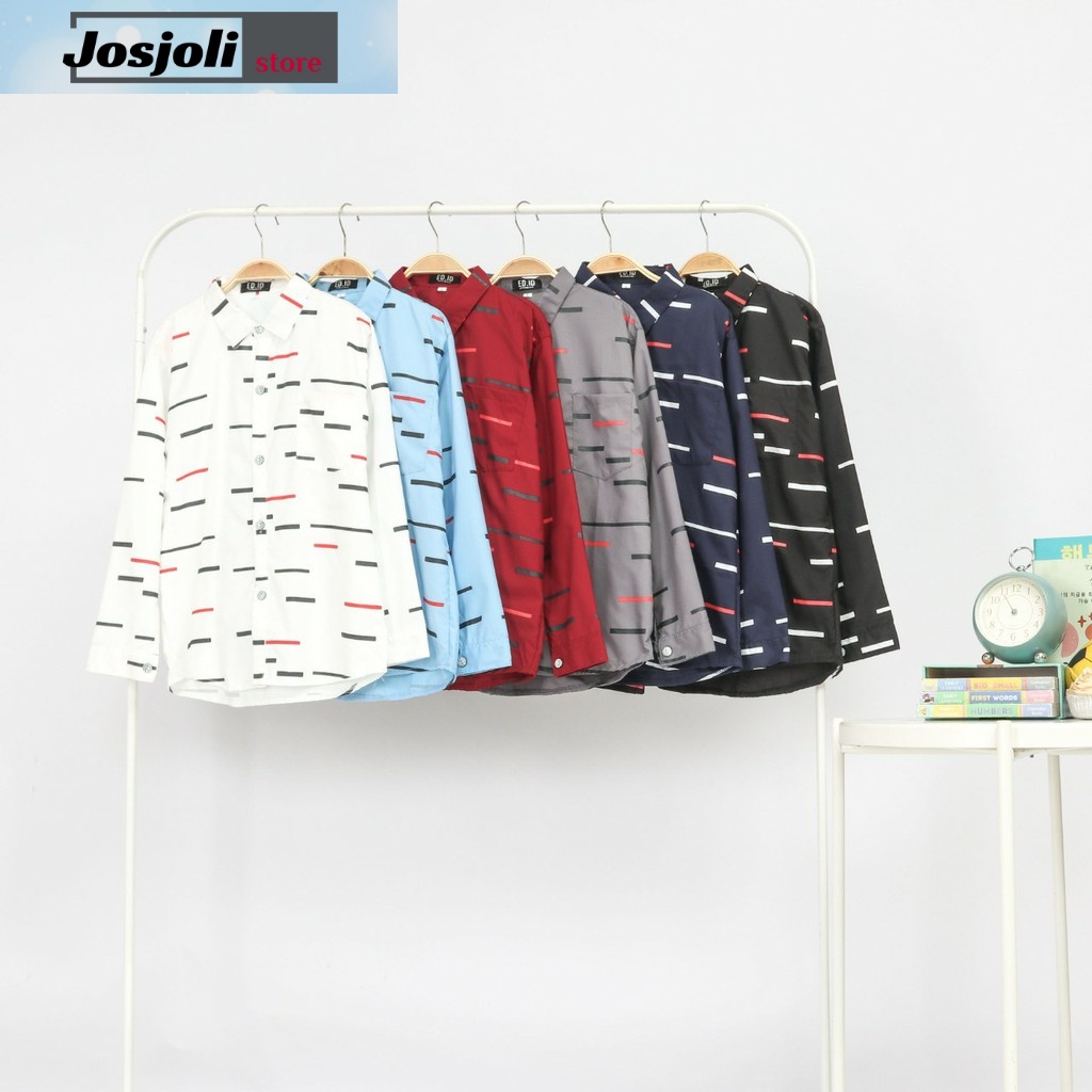 JOSJOLI_STORE/Kemeja Kids Kenzi/Kemeja Pria Dewasa Lengan Panjang/Fashion Anak/Size S, M, L, XL