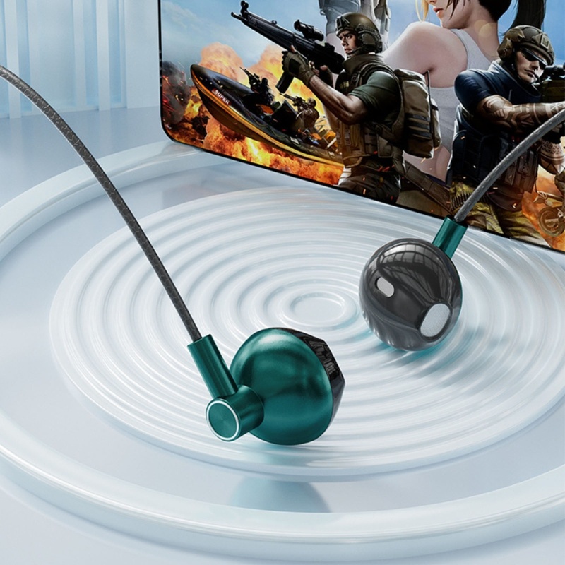 Zzz Earphone Kabel 3.5mm &amp; Type-C Bass Stereo Earbud Headphone Dengan Mikrofon