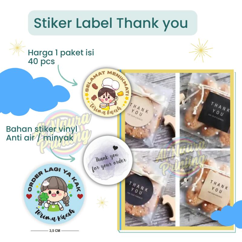 

stiker label thank you / stiker terimakasih / stiker ucapan