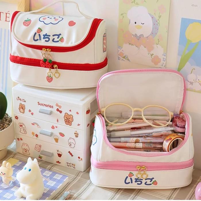 

Pouch Multifungsi Waterproof Tempat Pensil Kapasitas Besar Tas Make Up
