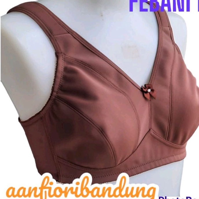 FIORI Bra FEBANI DARKCOFFEE 42B | Bra Tanpa Kawat Tanpa Busa Kait 3 | Bra Payudara Besar