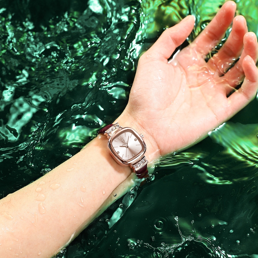 ✅COD [BBS] Jam Tangan Wanita O.U.K.J Jam Tangan Wanita Quartz dengan Strap kulit Sintetis