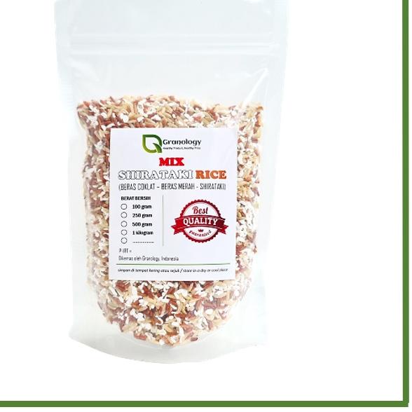 

Promo | [KI3] | Mix Shirataki Rice 500 gram (Shirataki, Beras Merah & Beras Coklat) by Granology
