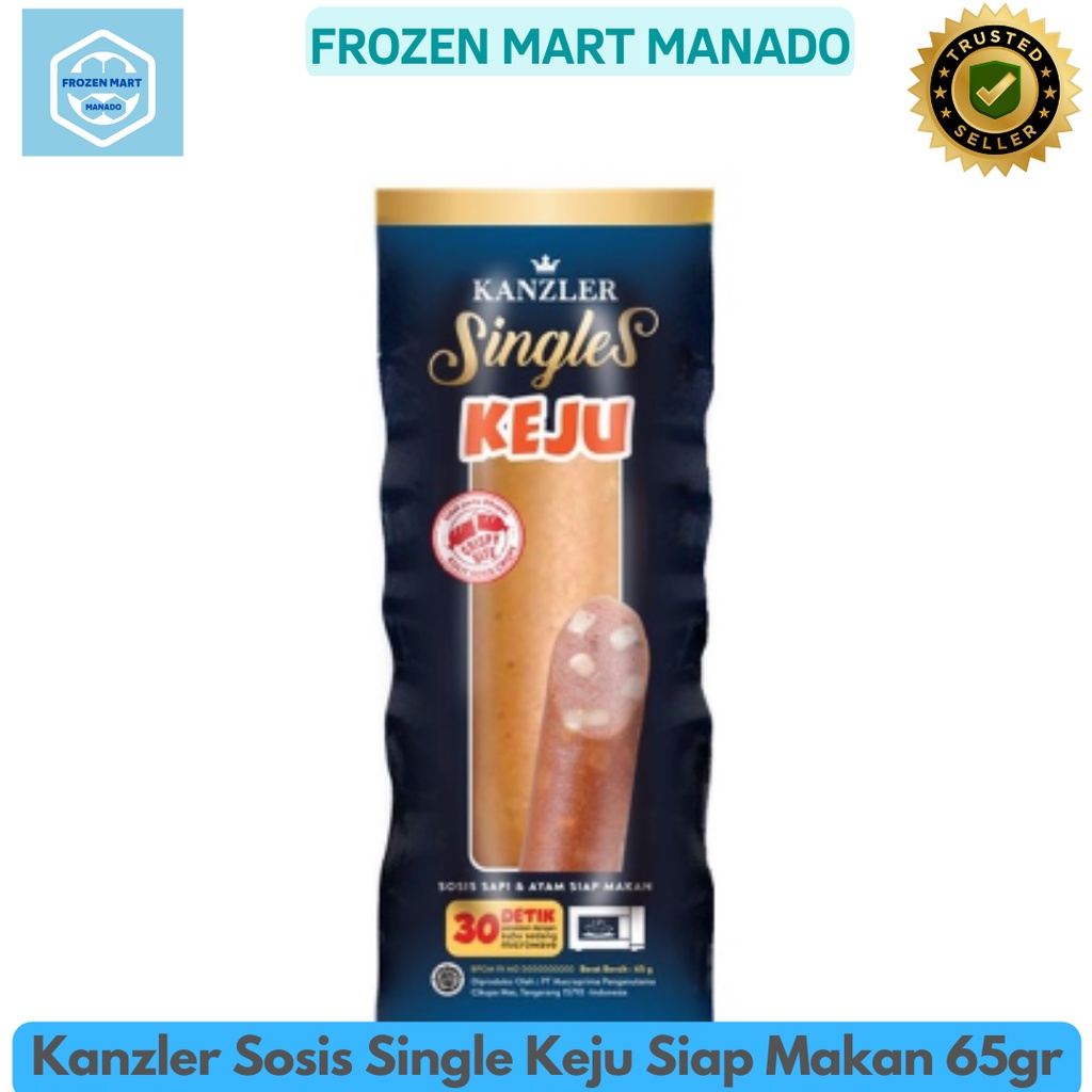 

Kanzler Sosis Single Keju Siap Makan 65gr - Frozen Mart Manado (Frozen Food Manado)
