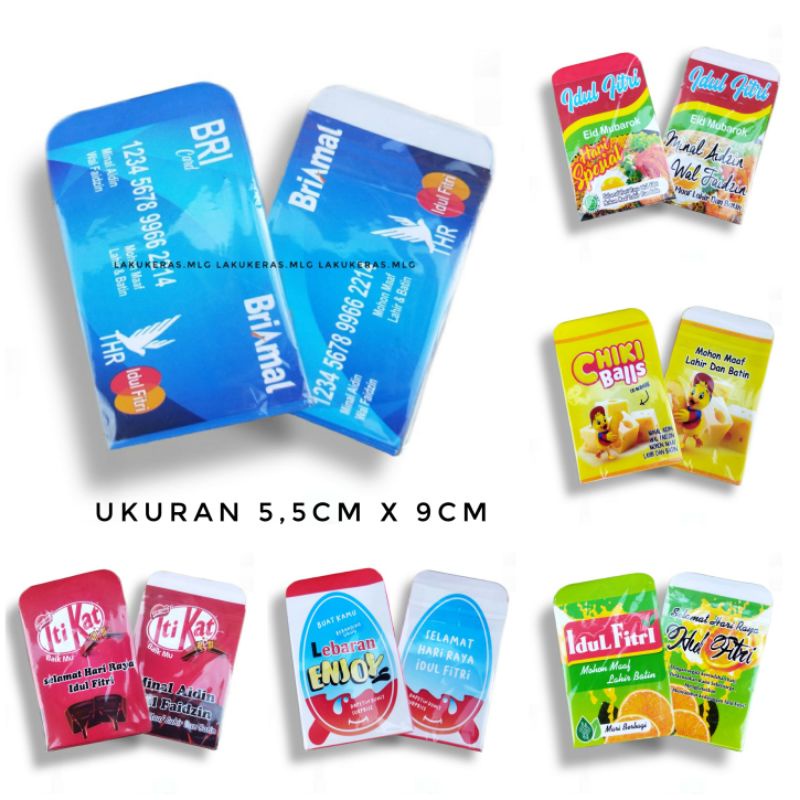 

10 Lembar Amplop Lebaran Motif Snack Viral