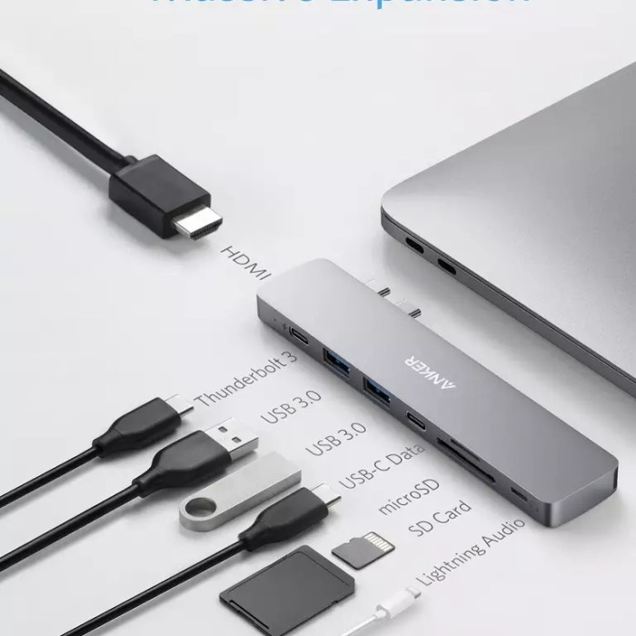 ✨BEST✨ -Anker USB C Hub 8 in 2 Powerexpand For Macbook Pro / Macbook Air M1- 1.1.23
